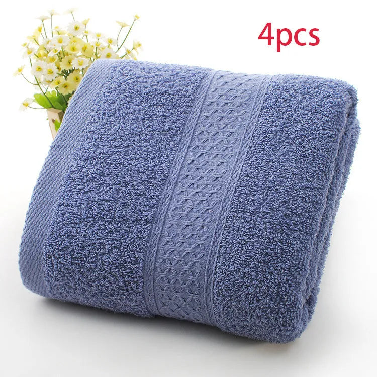 Thickened cotton bath towel in Apple Green with weak twist texture