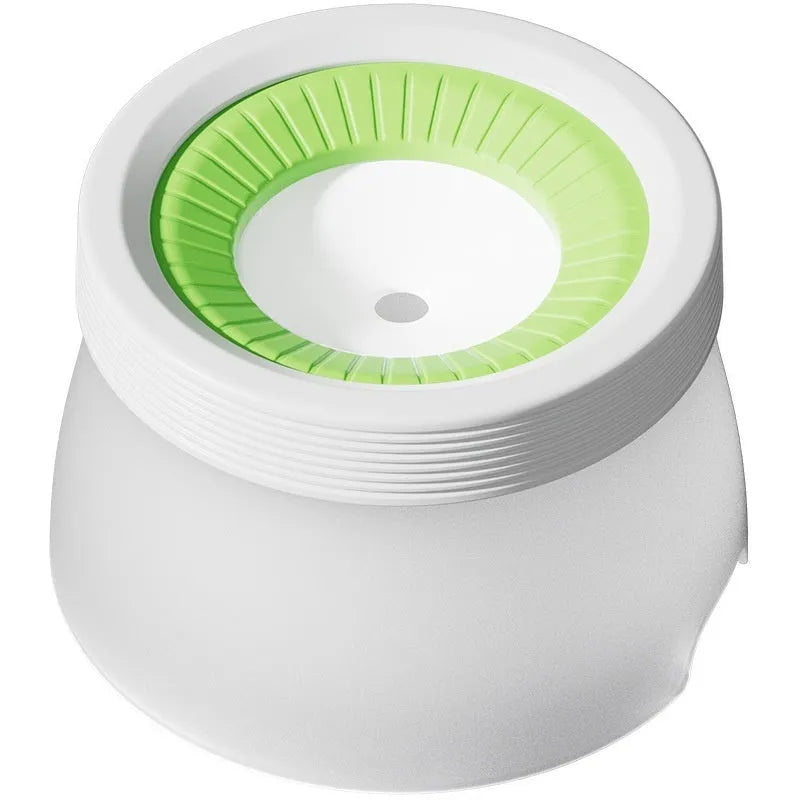 Green PP silicone suspension water bowl for dogs and cats with 600ml capacity