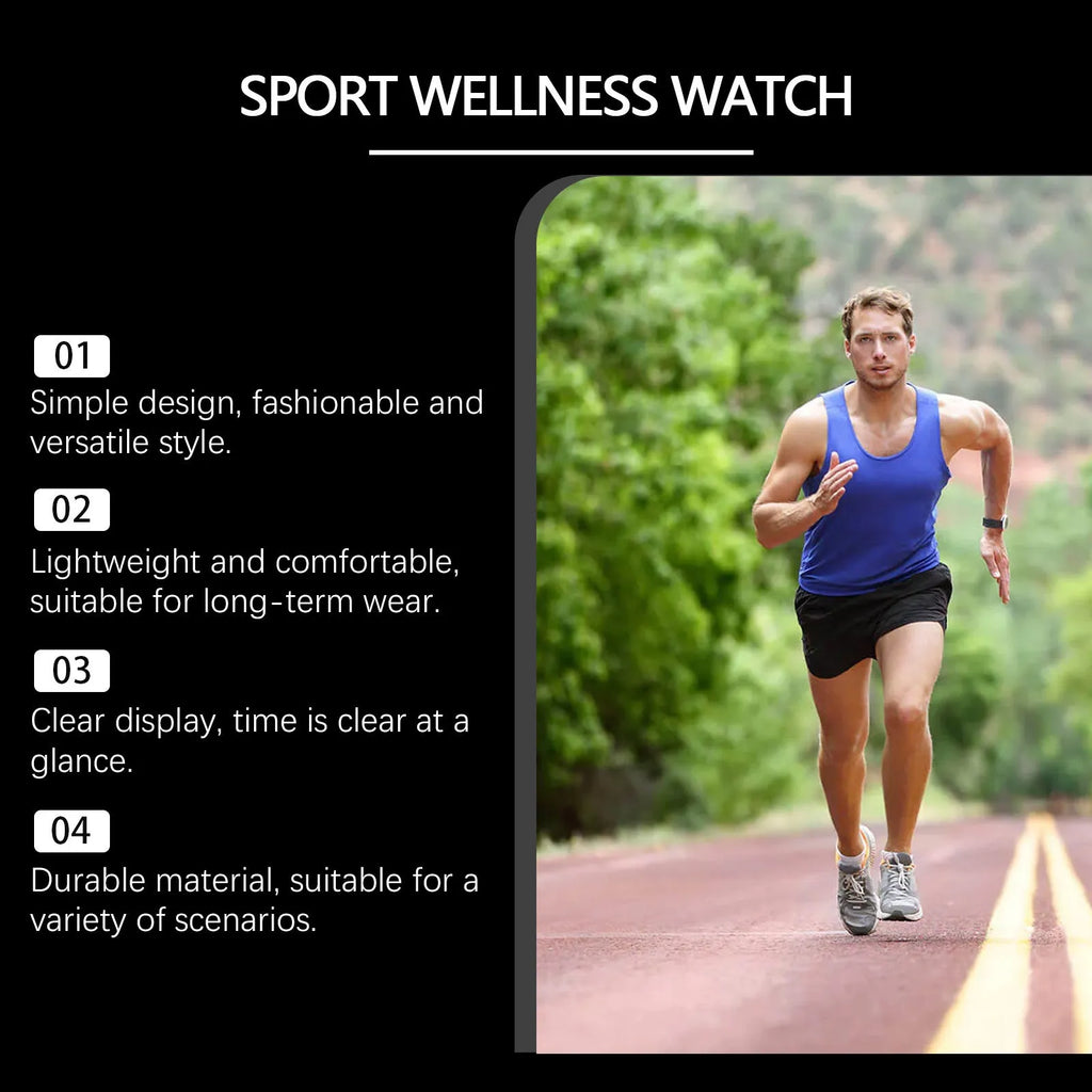 Balance Sports Watch with lightweight silicone strap and case for casual wear