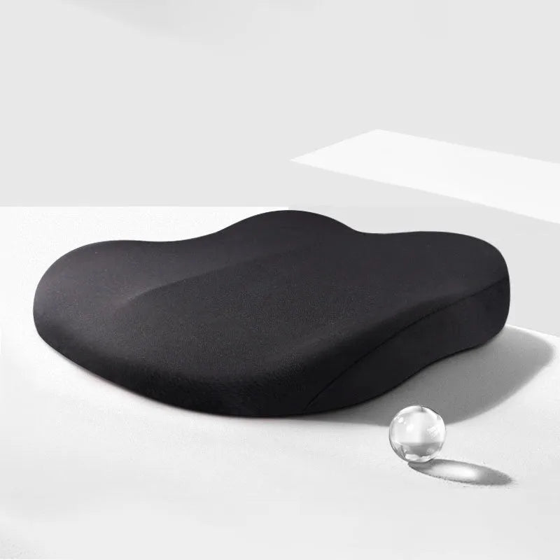Car seat height adjustment cushion with Ice Silk fabric in various colour options showing 41x41x10cm dimensions