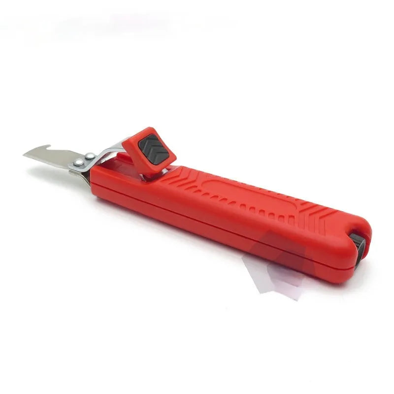 Red engineering plastic hook blade wire stripper cable peeler tool 170mm length