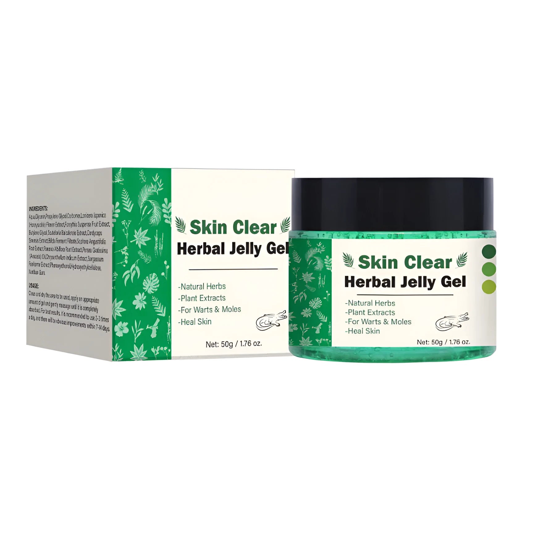 Cross-border clear herbal gel 50g tube with transparent gel visible through packaging