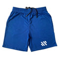 Man's metal silk fabric sports shorts in loose fit for summer running.