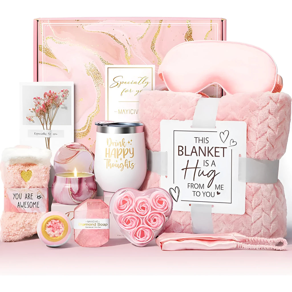 Aromatherapy candle bath gift set in modern simplicity style with plastic packaging