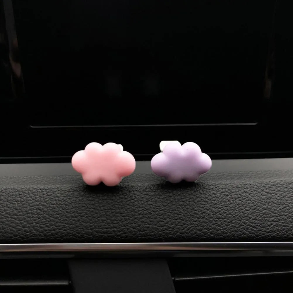 Resin cartoon car air vent fragrance clip in sky blue colour.