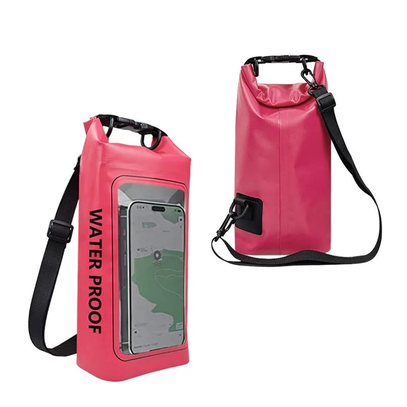 2L waterproof crossbody bag for mobile phone protection during swimming and beach activities