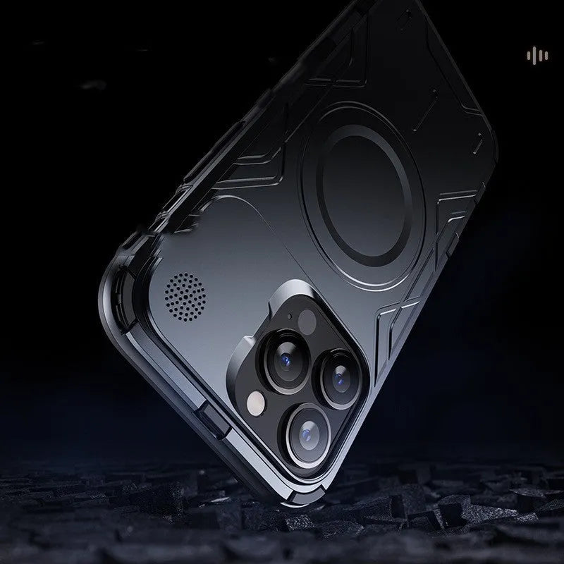 Magnetic aluminium alloy iPhone case in Star Grey with matte finish for iPhone 14 and 15 series