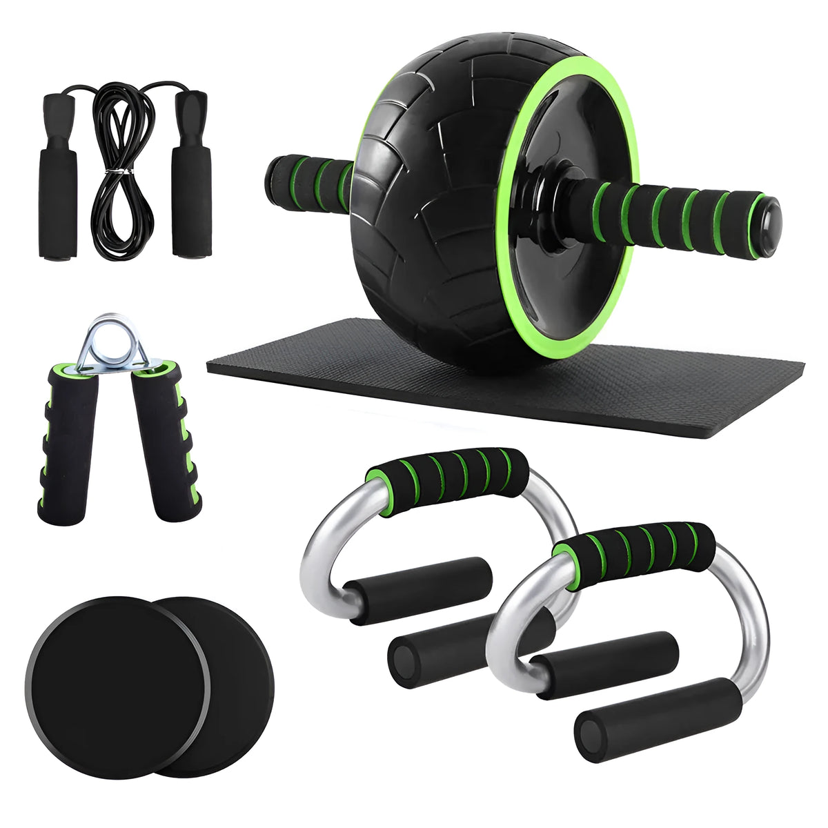 Black abdominal fitness machine, model YF-0001, 1.6 kg, for home office and outdoor core training