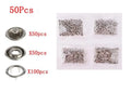 Stainless steel five-claw clasp no-sew button and plier tool for children's clothing repair
