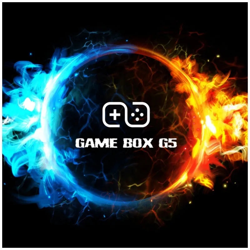 G5 Game Box Jingchen 905L TV game machine with two handles, HDMI cable, 24 x 18 x 7 cm plastic body