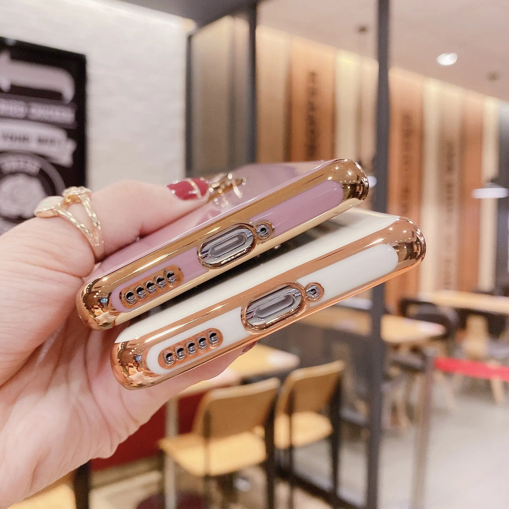 TPU phone case with ring buckle bracket and magnetic backing for Huawei P40 Pro in black