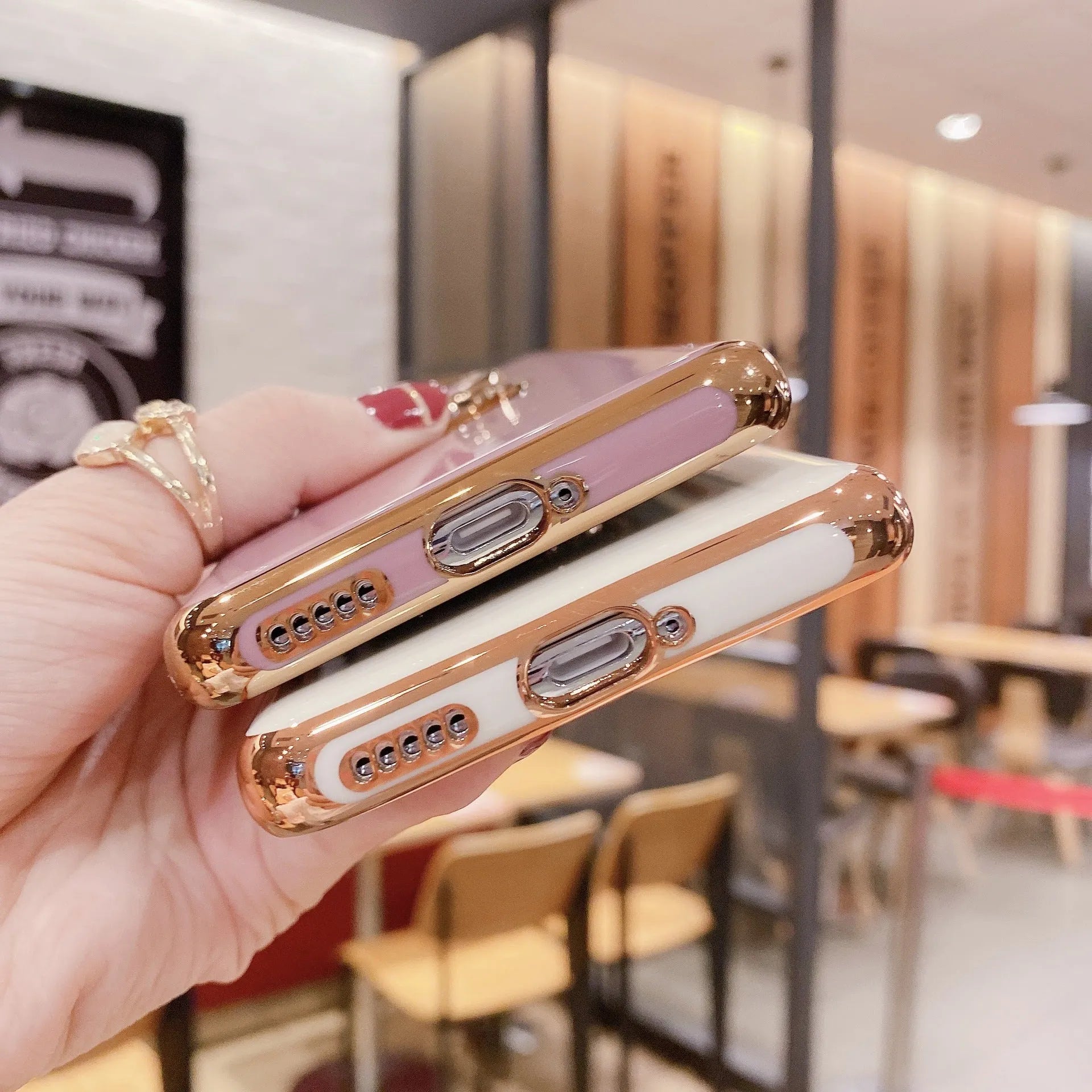 TPU phone case with ring buckle bracket and magnetic backing for Huawei P40 Pro in black