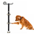Premium adjustable dog training doorbell with extra large silver metal bells and nylon strap