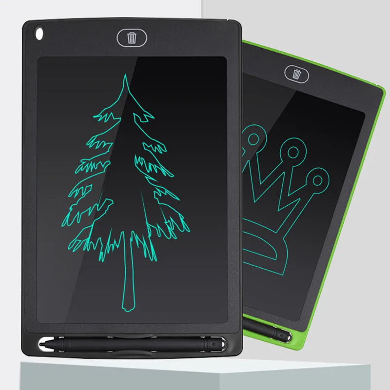 8.5-inch LCD handwriting board in black with pen, for children's early education writing and drawing