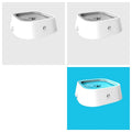 1.5L grey anti-overflow floating water bowl for cats and dogs with non-slip base