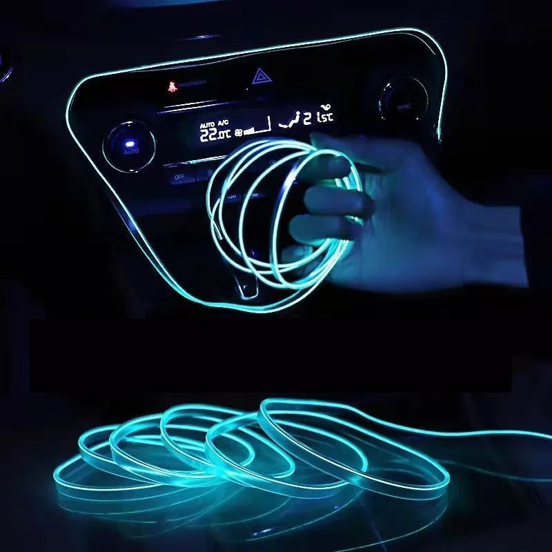 6 metre car interior USB LED ambient light cable in ten colour options
