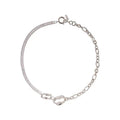 Women's irregular buckle alloy necklace with geometric quadrilateral pendant zircon stitching cold style light luxury