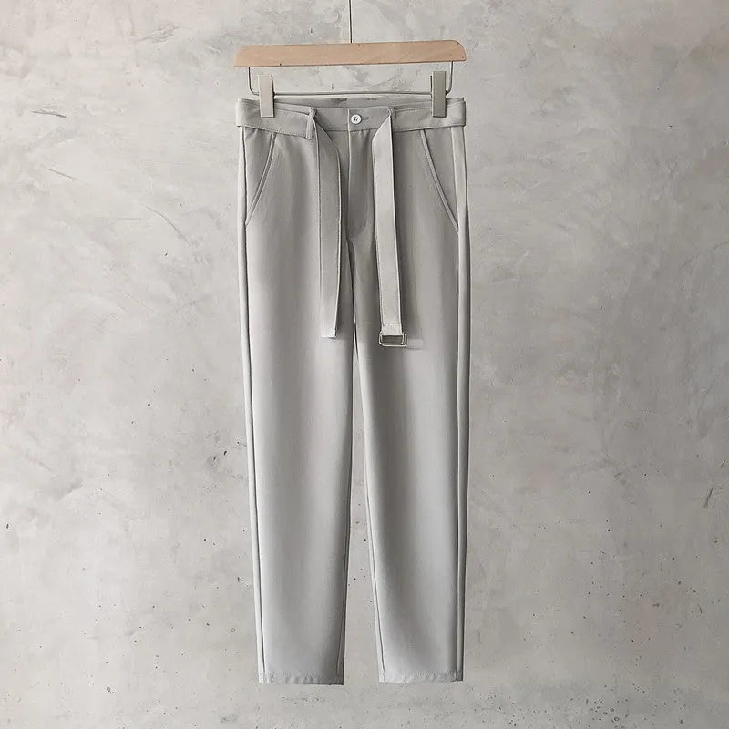 Boys slim straight tapered trousers in wool fabric available in multiple colours and sizes