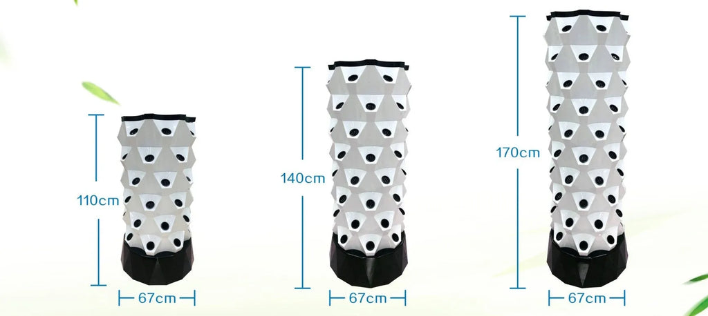 Pineapple Tower plastic soilless cultivation facility vertical planter in green