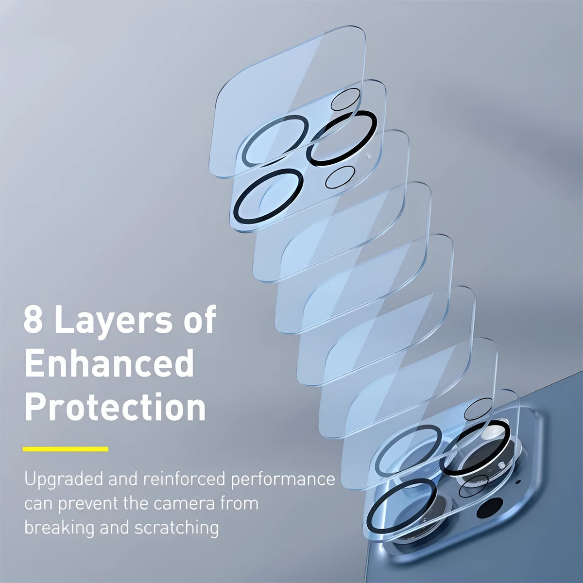 Full frame transparent glass lens protective film for iPhone 12 series