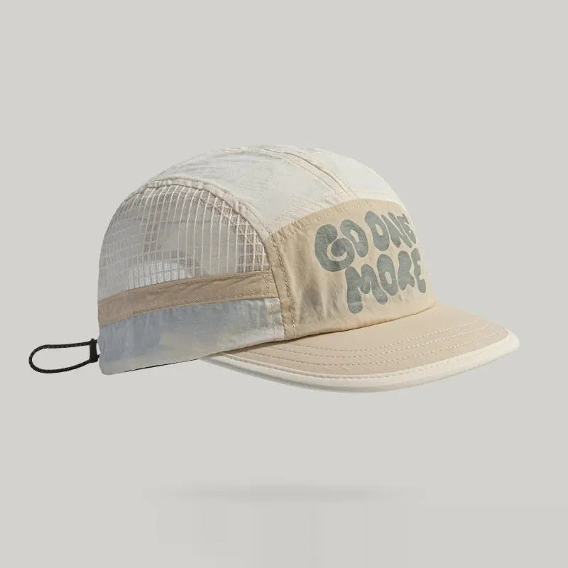 Gradient quick-drying mesh baseball cap with digital printing and dome crown