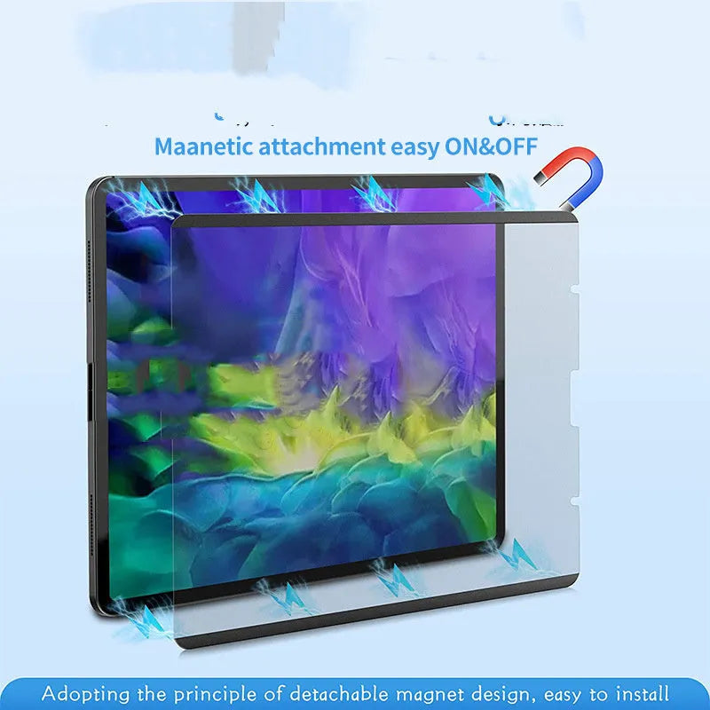 Flat frosted magnetic paper film for iPad Pro 11 inch and iPad Air 10.9 inch, PET front film, matte finish, one pack