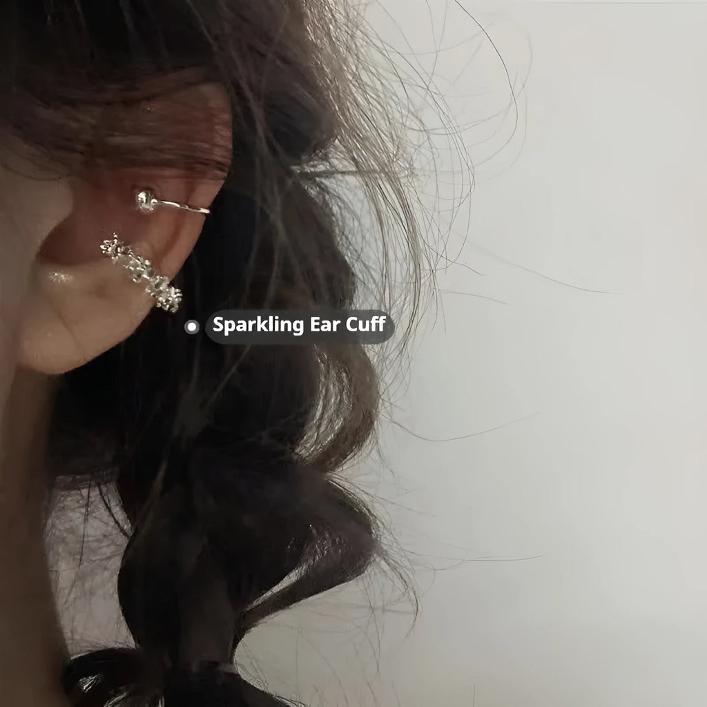 A pair of irregular geometric frosty finish ear clip earrings in colour B4710.