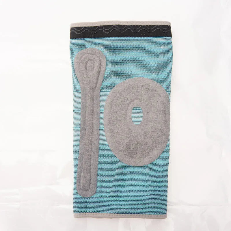 Sky blue silicone knee pads for basketball and running in four sizes