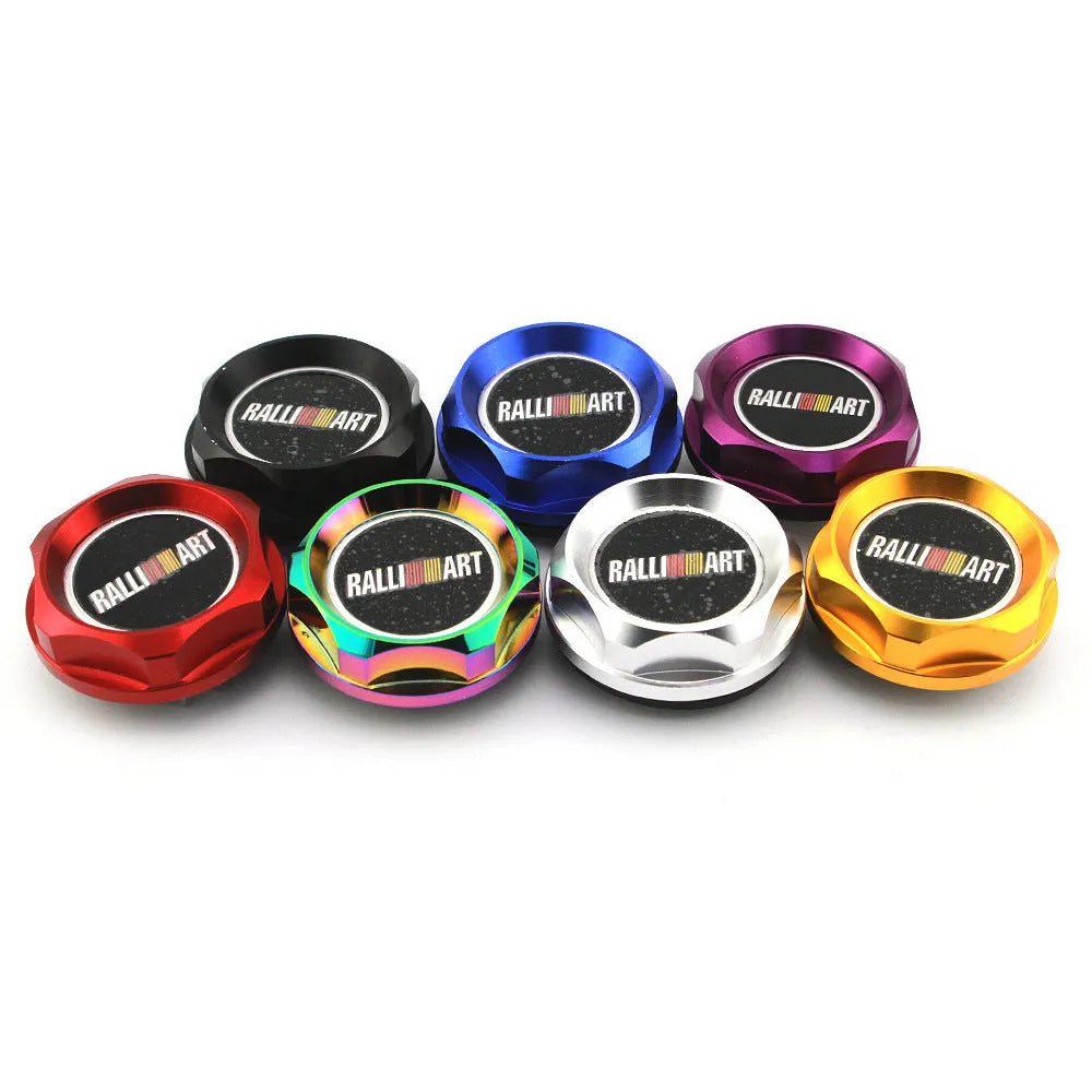 Aluminium alloy oil filter cap for Mitsubishi vehicles in six colour options
