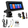 Portable wireless car video player with 6.86-inch IPS screen mounted in vehicle
