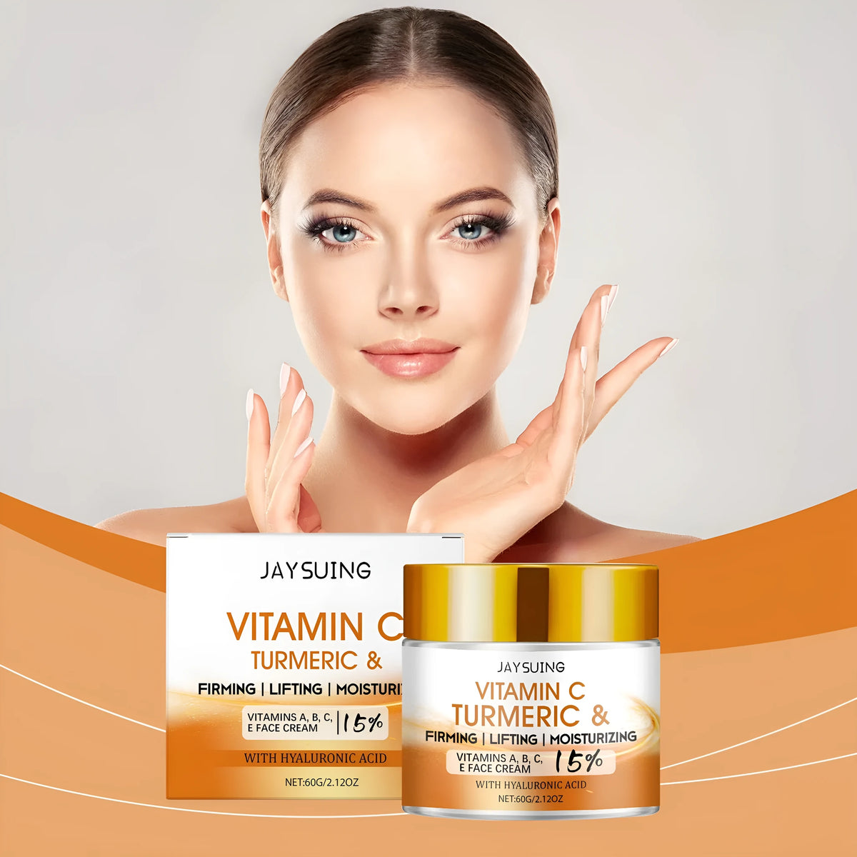 Firming and rejuvenation lifting neck cream 60g with vitamin C, retinol, nicotinamide and hyaluronic acid