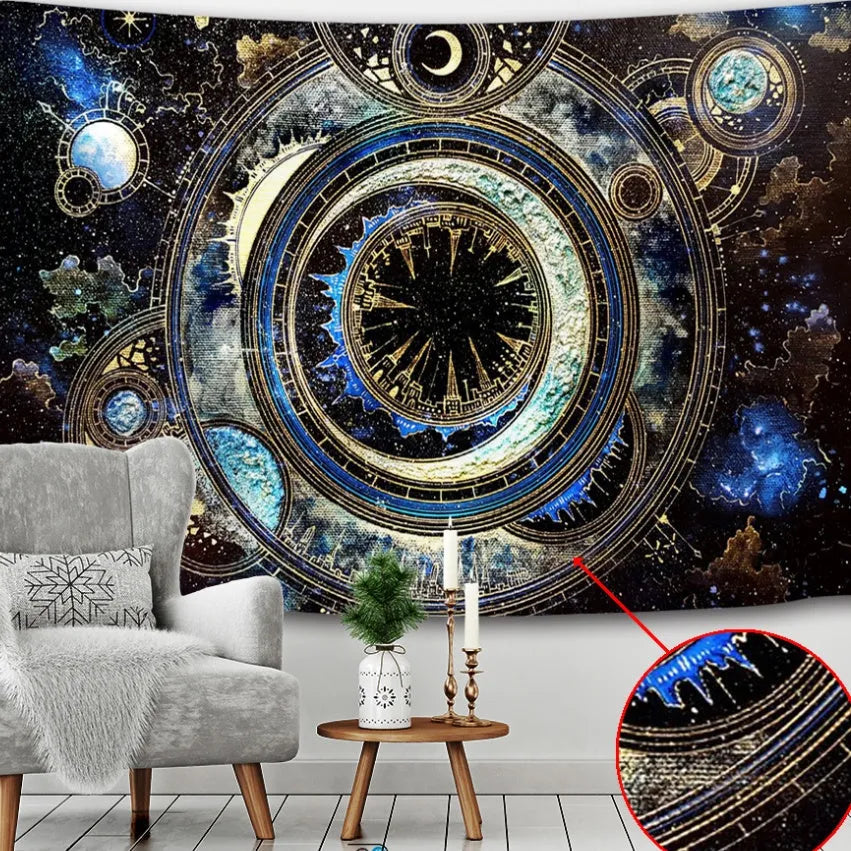 Polyester background cloth for tapestry decor in Nordic style patterns with size options