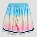 Men's loose cropped trousers in gradient colours with casual workout style