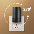 Direct plug induction night lamp with adjustable brightness control and rotatable head in warm white light