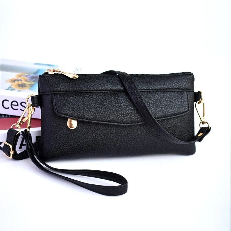 Soft PU crossbody shoulder bag with square shape in multiple colour options