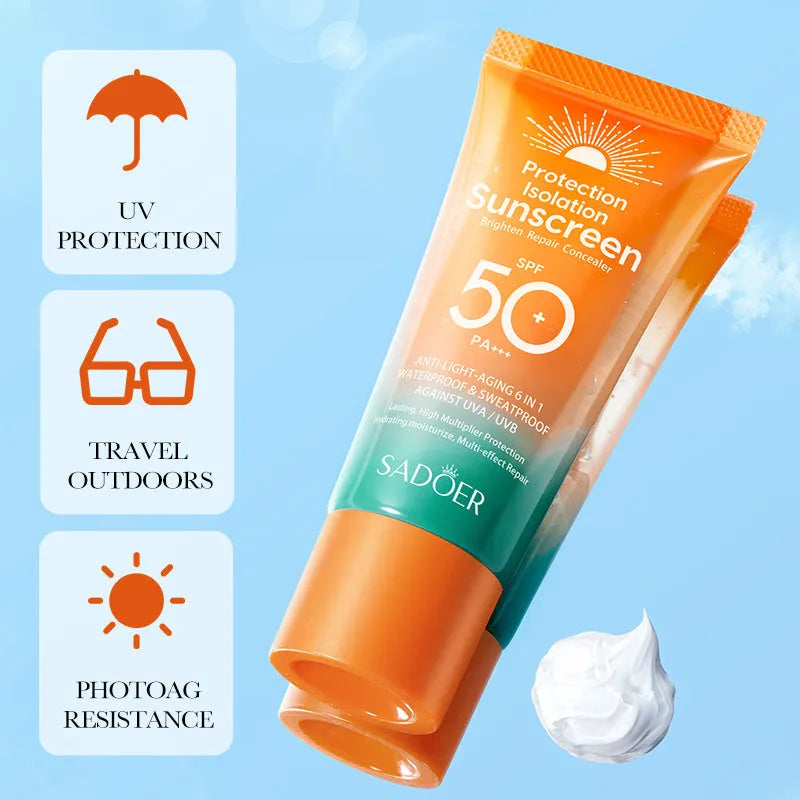 Double tube multi-effect repair isolation sunscreen 50g tube