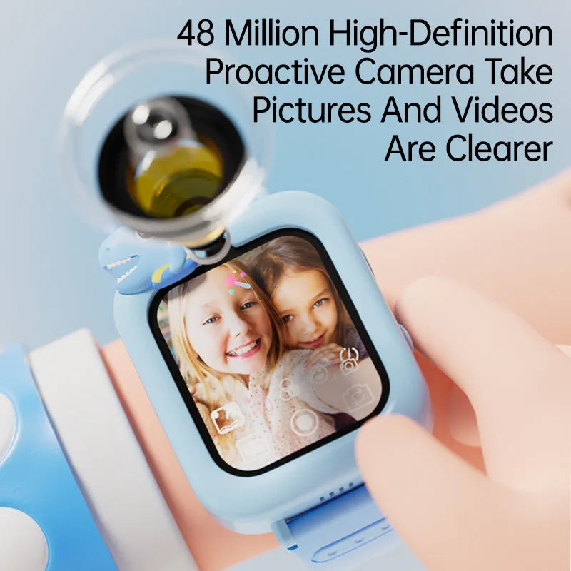Multifunctional child watch with photo and video capabilities in blue colour, ABS silicone body, 252x45x20.7mm