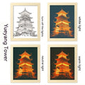USB LED light-up picture frame night lamp showing landscape artwork with illuminated border