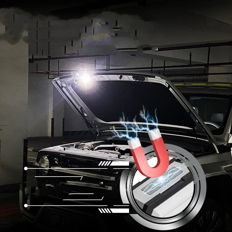 Black aluminium alloy multifunctional keychain flashlight with Type-C charging port