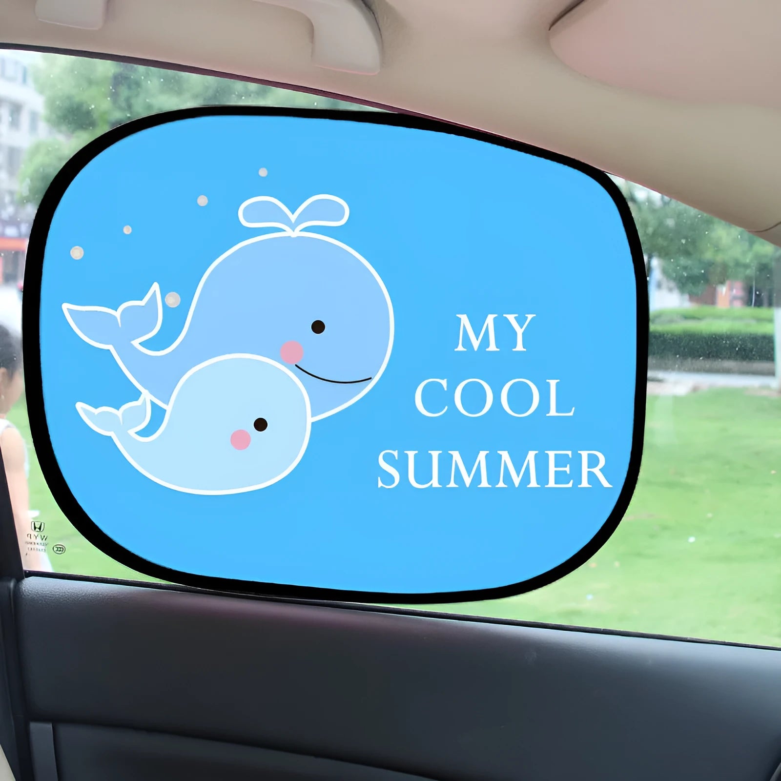 Electrostatic adsorption car sunshade for side windows with nylon mesh material
