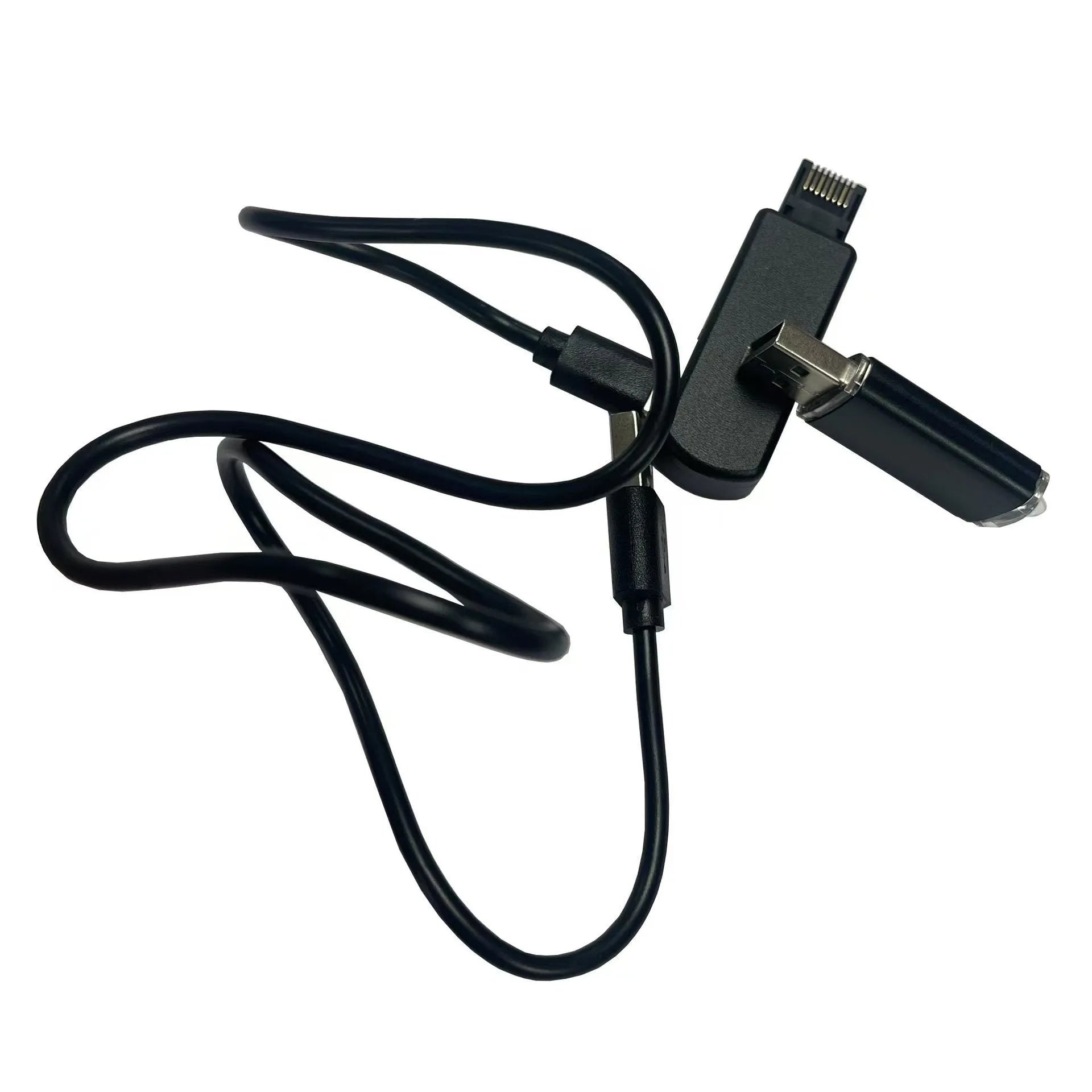 Black aluminium alloy PlayStation 4 USB host adapter tool with data cable