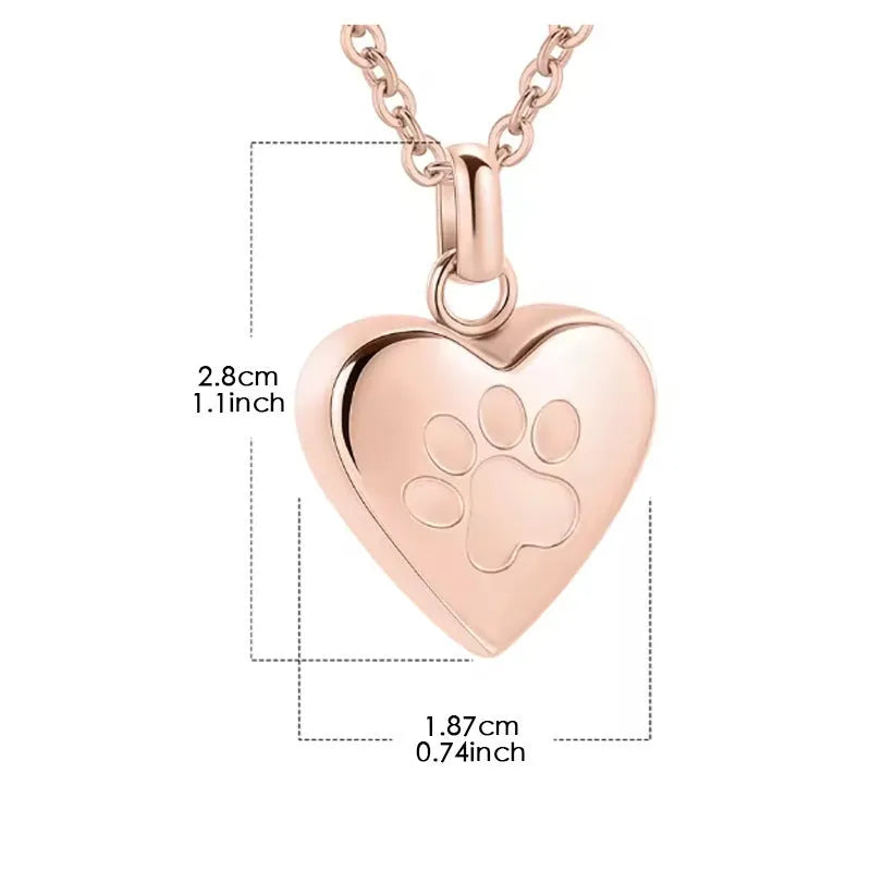 Titanium steel heart pendant memorial necklace that can be opened, shown in multiple colour options.