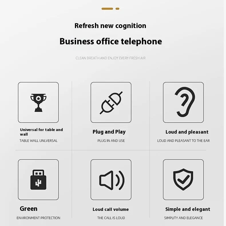 Digital wireless DECT phone with table and wall mount, loud call quality, green environmental protection, universal plug in EU UK US options