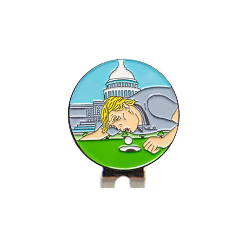 Zinc alloy hat clip with dragon year design for golf caps and personalised accessories