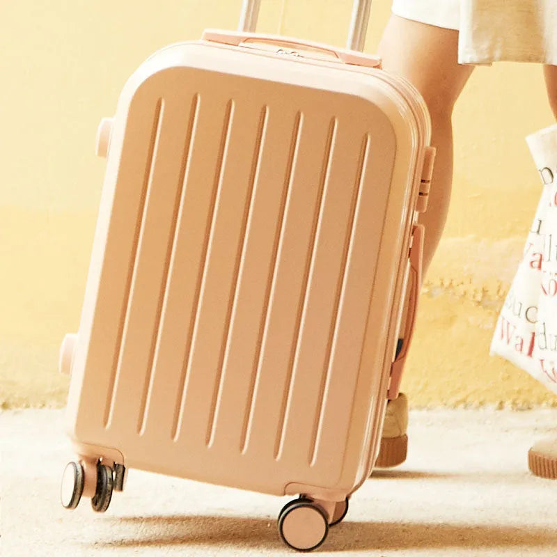 Candy colour 20 inch ABS PC trolley case with universal wheels and pull rod
