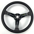 Universal 340mm PU racing steering wheel for car modification in black, blue, red or silver