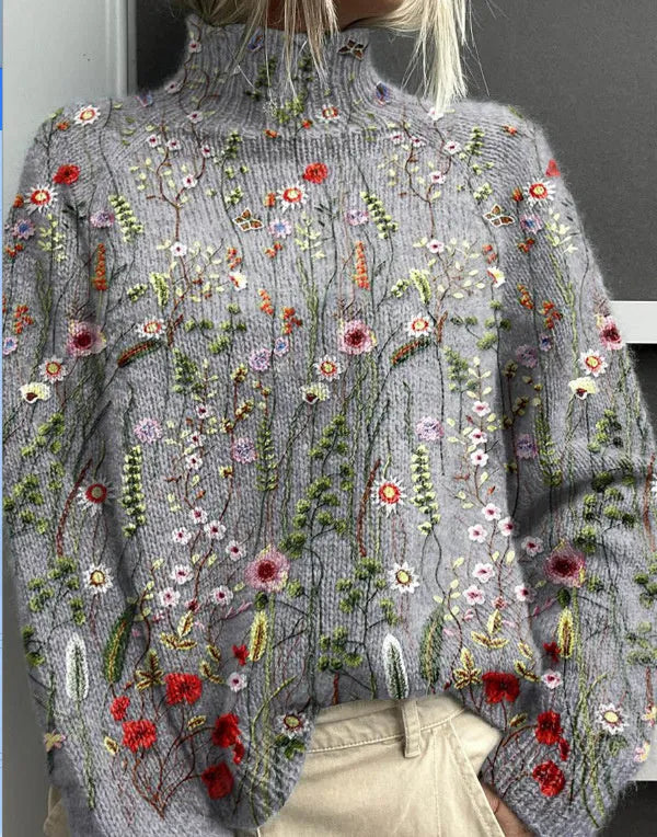 Women's casual polyester top with abstract red and green 3D Christmas pattern print