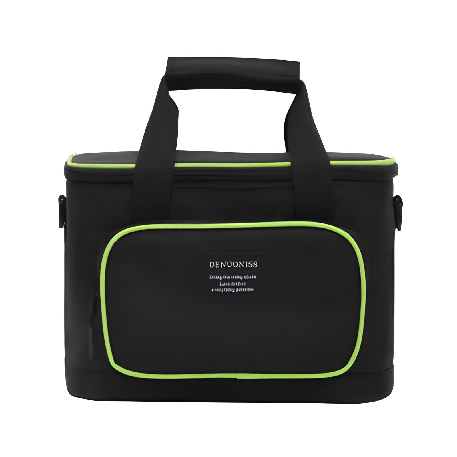 Insulated Oxford cloth crossbody lunch bag in green, 26cm x 16cm x 18.5cm, for outdoor fresh keeping