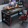 Black carbon fiber surface computer desk, single table, 100x60 cm to 160x70 cm size options, modern simple style for home office