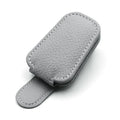 Car sun visor clip sunglasses holder made from PU leather in various colours
